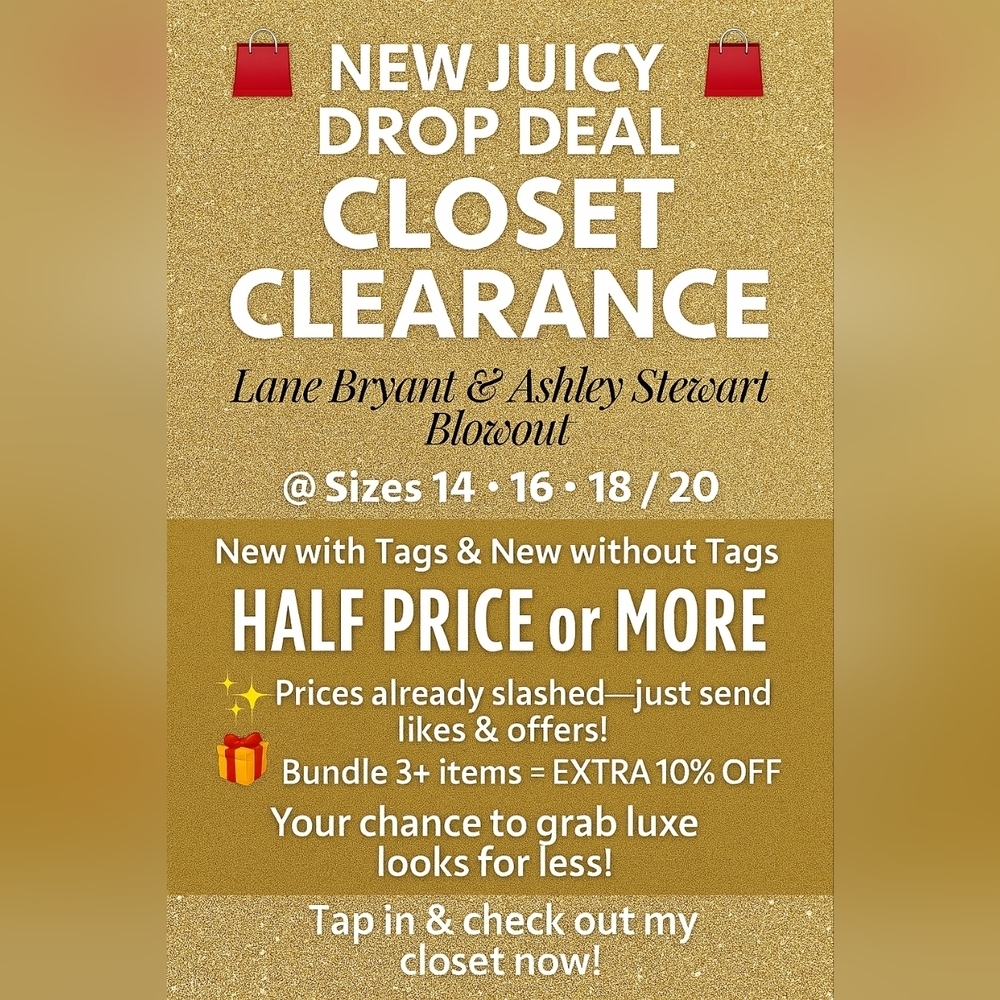 💥🤑Final Call Closet Blowout: Deep Discounts Inside